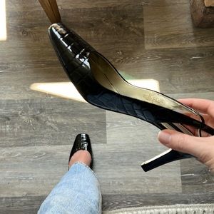 Black Sling Back Heels